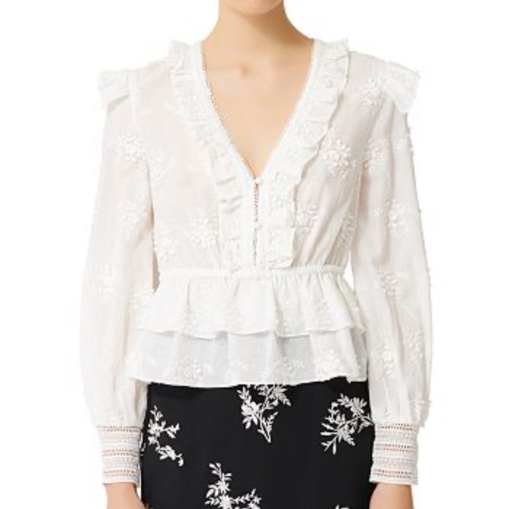 Maje Loxana Victorian Embroidered‎ Blouse